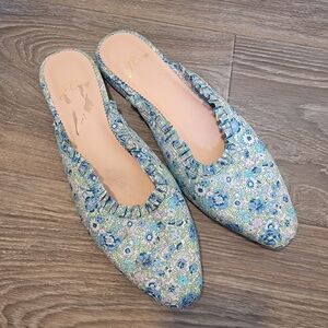 J. Crew Carolyn mule flats in Liberty Floral Almond Toe